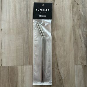 Corckcicle stainless steel tumbler straws - set of 2